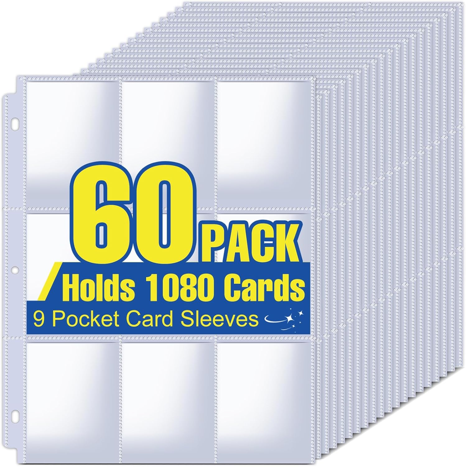 ZENOWICK 1080 Pockets Card Sleeves Binder Sheets