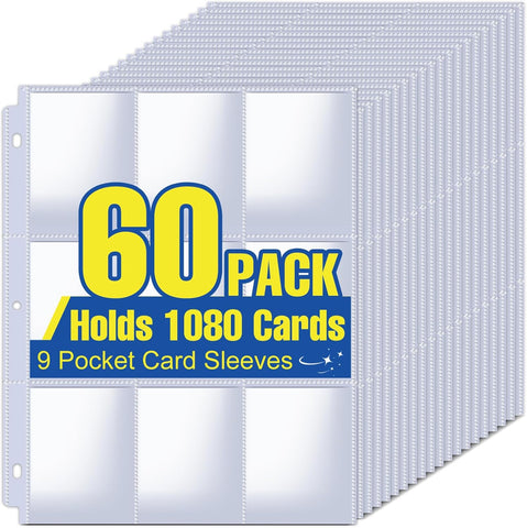 ZENOWICK 1080 Pockets Card Sleeves Binder Sheets