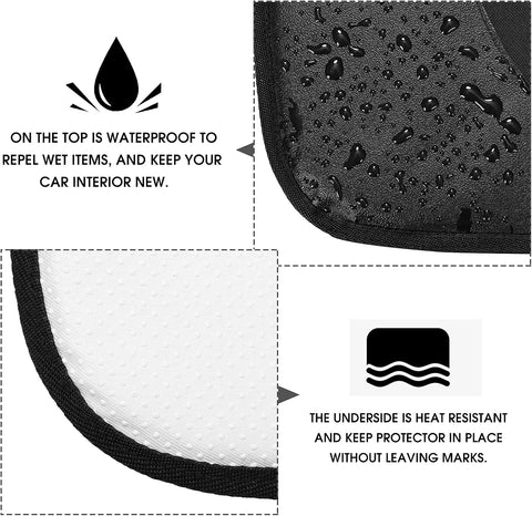 Kaiphy Car Seat Protector - Thick Padding - Durable, Waterproof Fabric, Leather Reinforced Corners (Black, XL)
