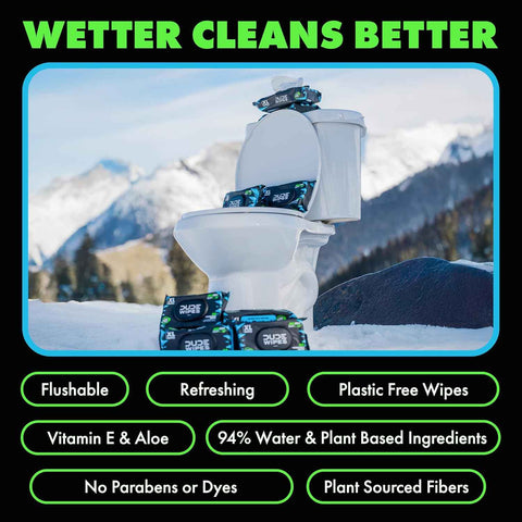 DUDE Wipes MentHOLE XXtreme Adult Flushable Wet Wipes, Cooling, 144 Count