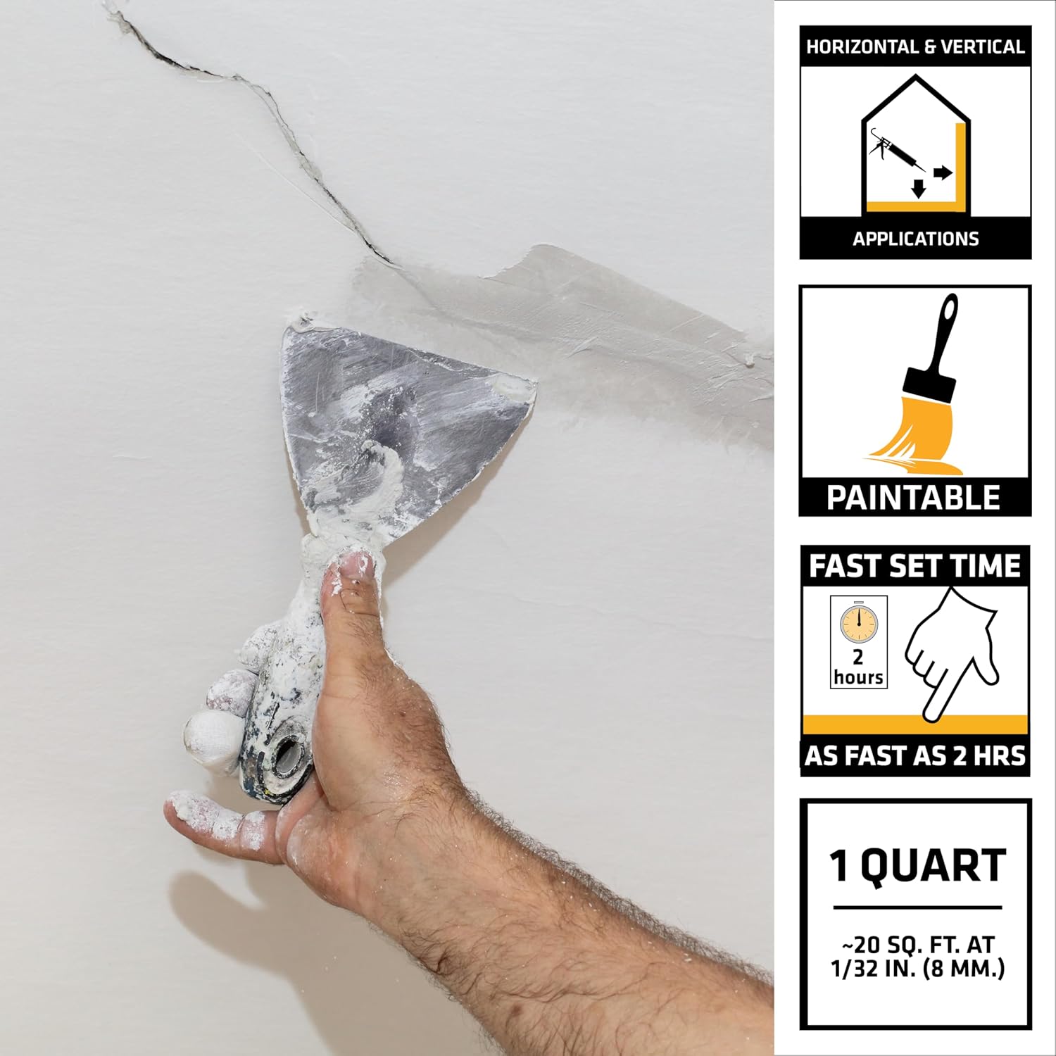 SIKA Sikacryl Ready-Mix Concrete Patch, Gray, 1 qt, 6-Pack
