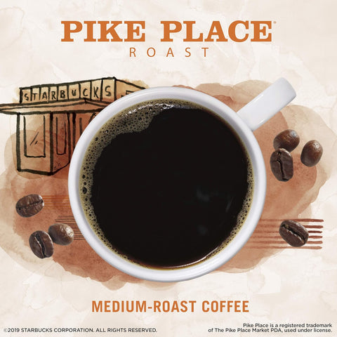 Starbucks VIA Instant Coffee, Medium Roast Coffee, Pike Place Roast, 100% Arabica, Single-Serve, 1 Box (50 Packets) | 100% Arabica instant coffee packets; Pike Place Roast medium roast; 1 box, 50 packets