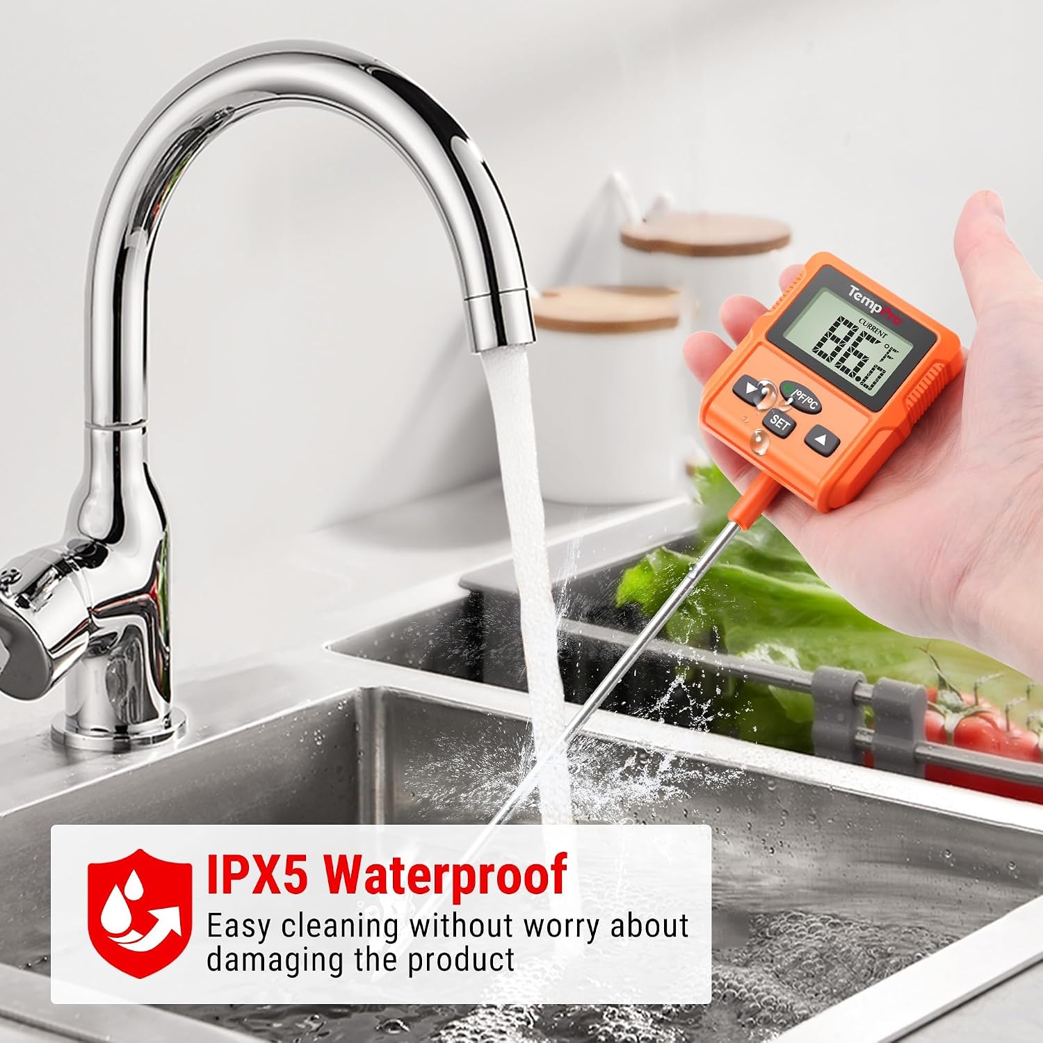 TempPro TempDip Programmable Candy Thermometer with Pot Clip