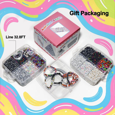 YMSDZHL Alphabet Beads A-Z 6000Pcs Letter Bead for Bracelet Jewelry Making