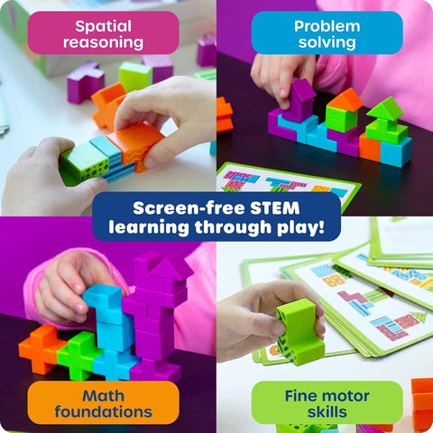 Learning Resources STEM Explorers Brainometry - 3D Puzzle Games for Kids, Kids Travel Games, Brain Teaser Puzzles, Pattern Memory Game, Brain Game Toys, Classroom Toys, 5 Year Old Boy and Girl Gifts