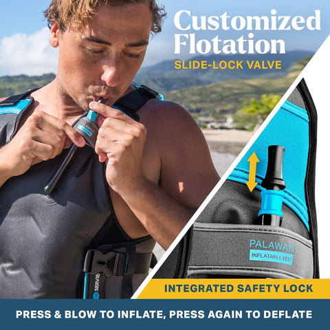 Seaview 180 Palawan Inflatable Snorkel Vest for Adults & Youth