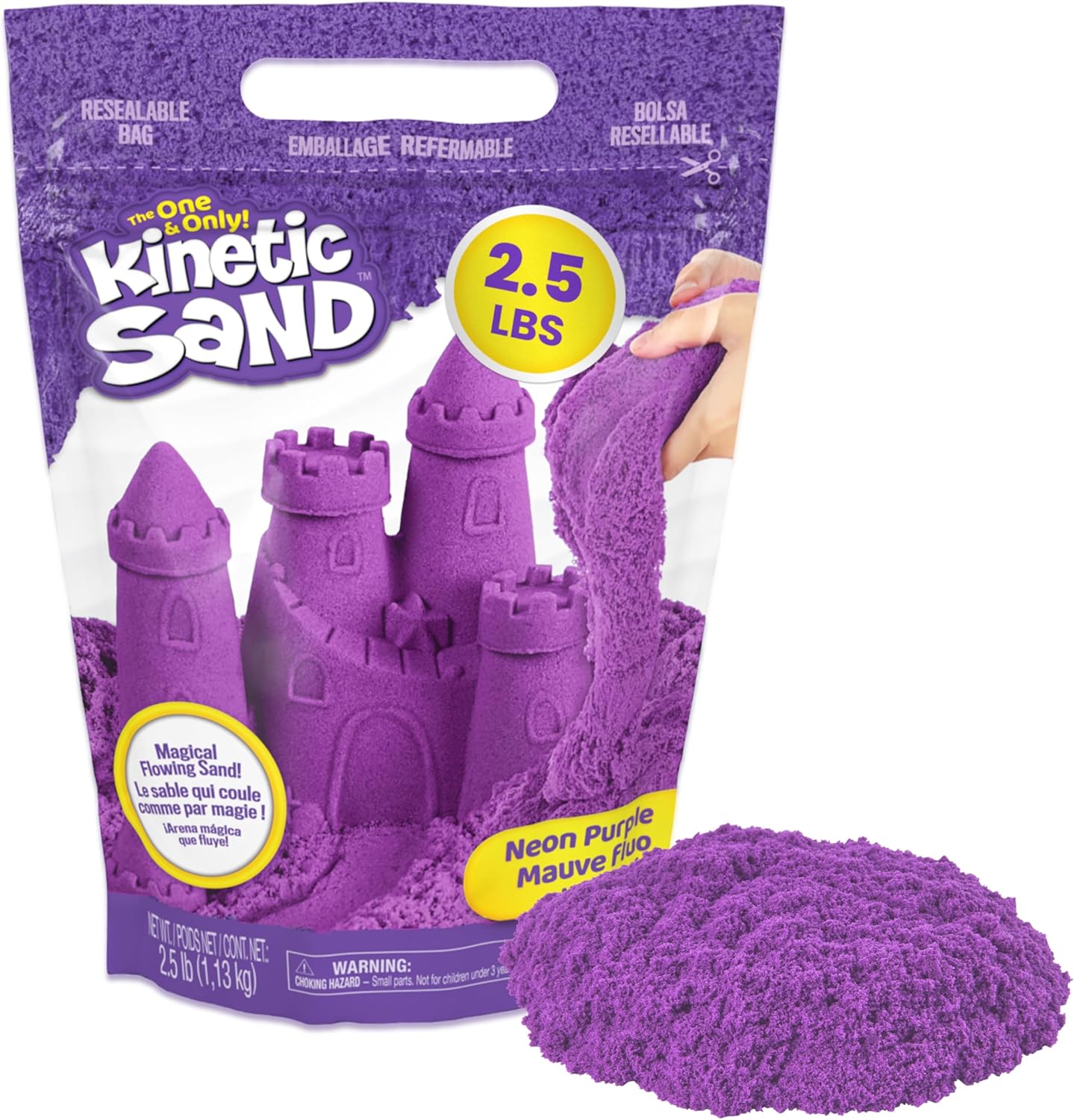Kinetic Sand 2.5lb Purple Amazon Exclusive, Moldable Sensory Toys, Ages 3+