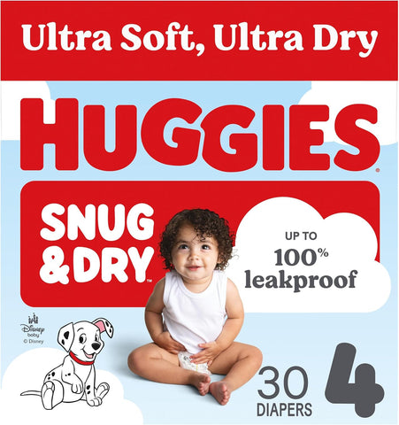 Huggies Snug & Dry Diapers Size 4, 30 Count