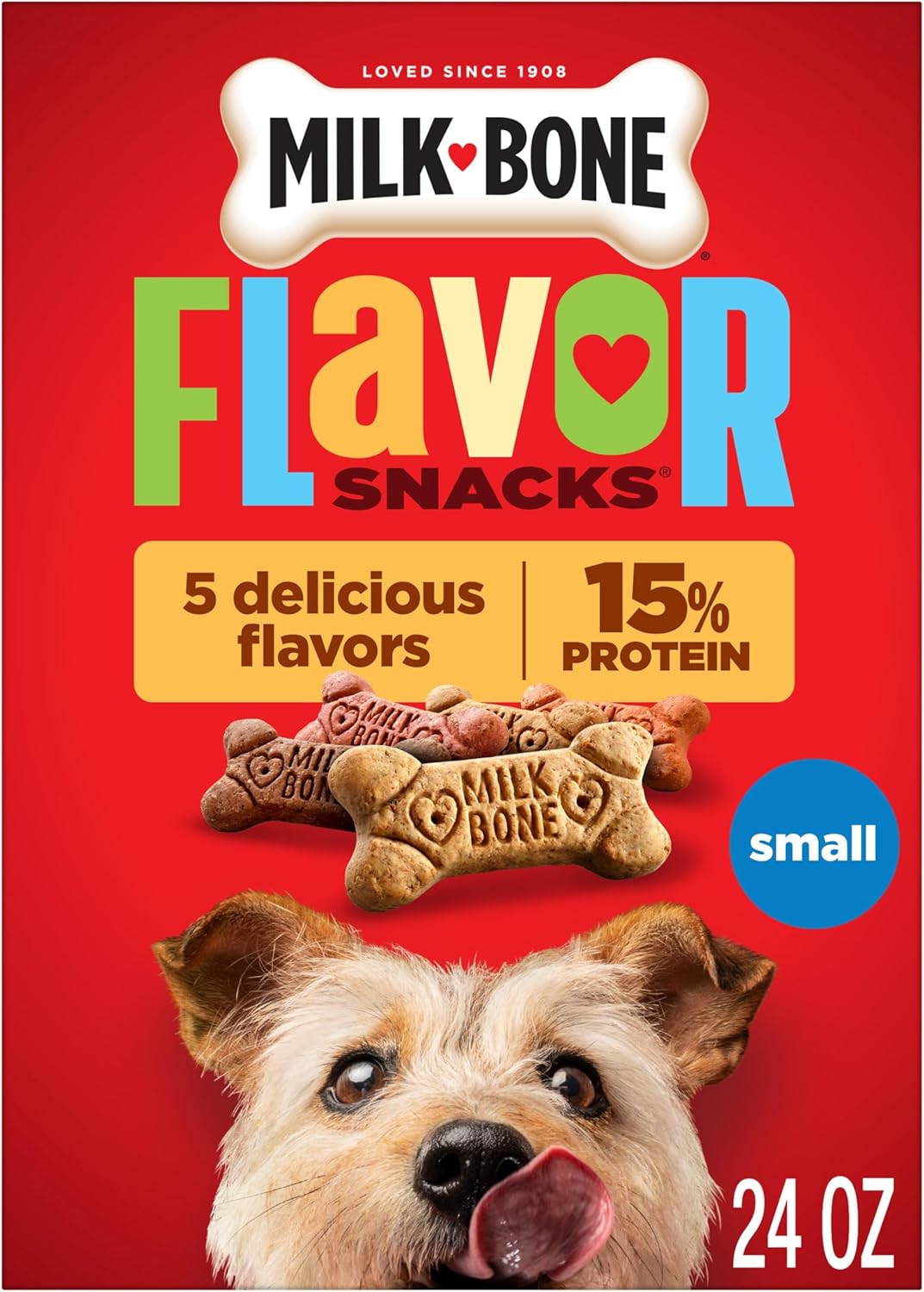 Milk-Bone Flavor Snacks, Small Dog Treats, 24 Oz.