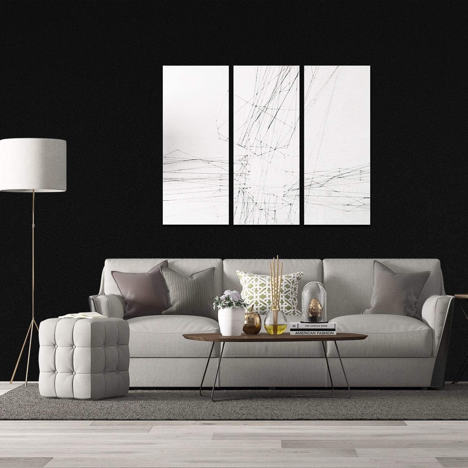 Peel and Stick Wallpaper Black Contact Paper for Cabinets and Drawers