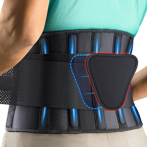 FEATOL Back Brace for Women & Men, Lower Back, Sciatica Pain Relief