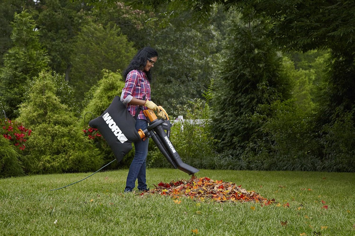 WORX Trivac 3-in-1 Electric Leaf Blower/Leaf Vacuum/Leaf Mulcher, WG509