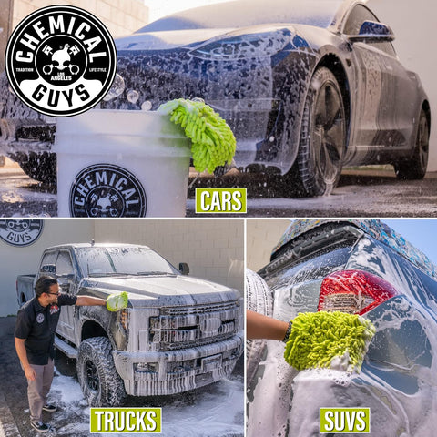 Chemical Guys, Chenille Microfiber Wash Mitt for Cars, Scratch-Free, 2 Pack