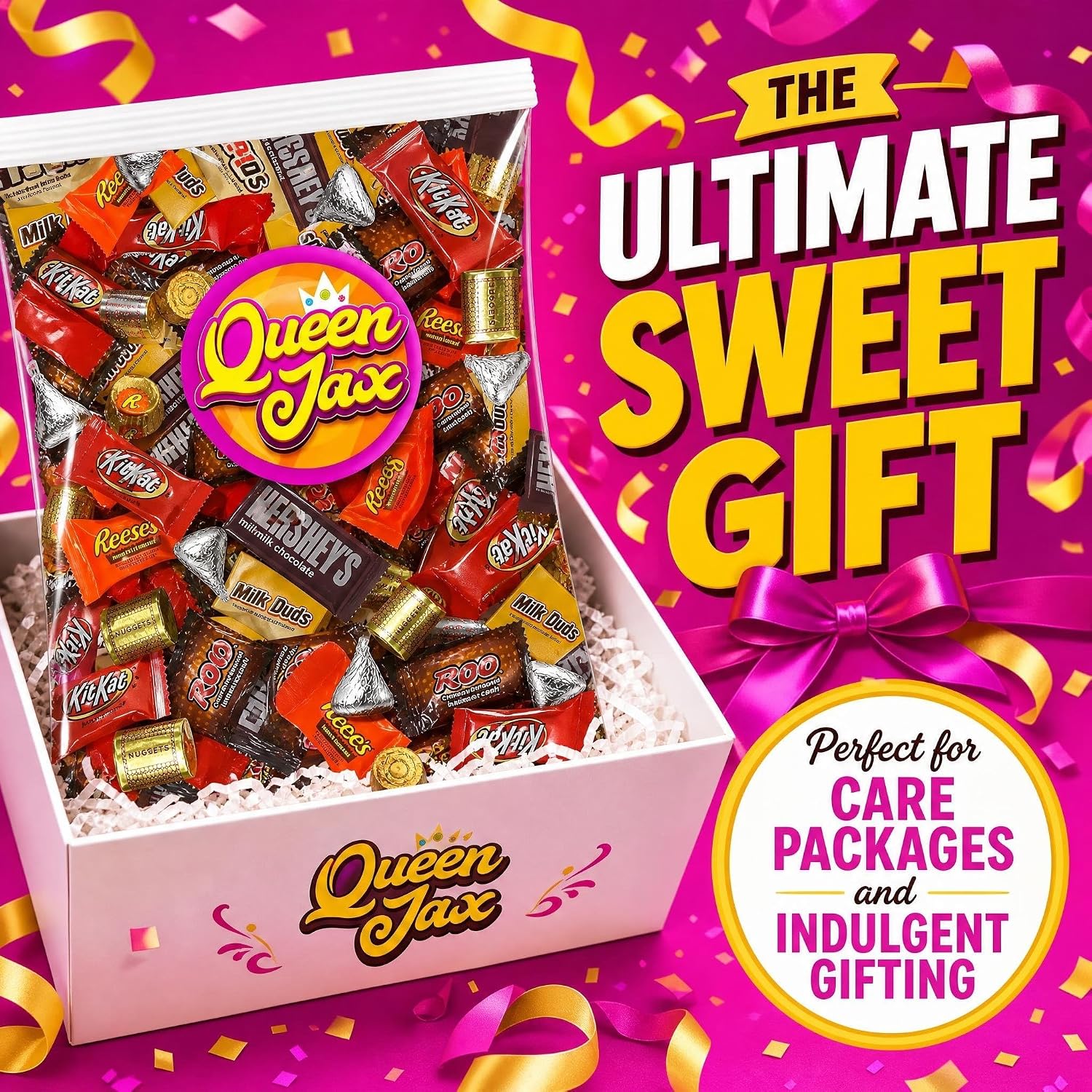 Assorted Chocolate Candy Variety Pack - 2 Lb Bulk Chocolate Mix - Bulk Mini Chocolates Candy Bars Individually Wrapped - Individually Wrapped Candies - Father's Day - Cold Pack Included