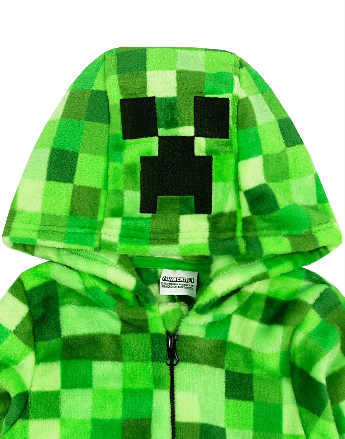 Minecraft Creeper Onesie For Kids | Options Bosy and Grirls TNT Camo and Pixels Sleepsuit with Hood Video Game Loungewear
