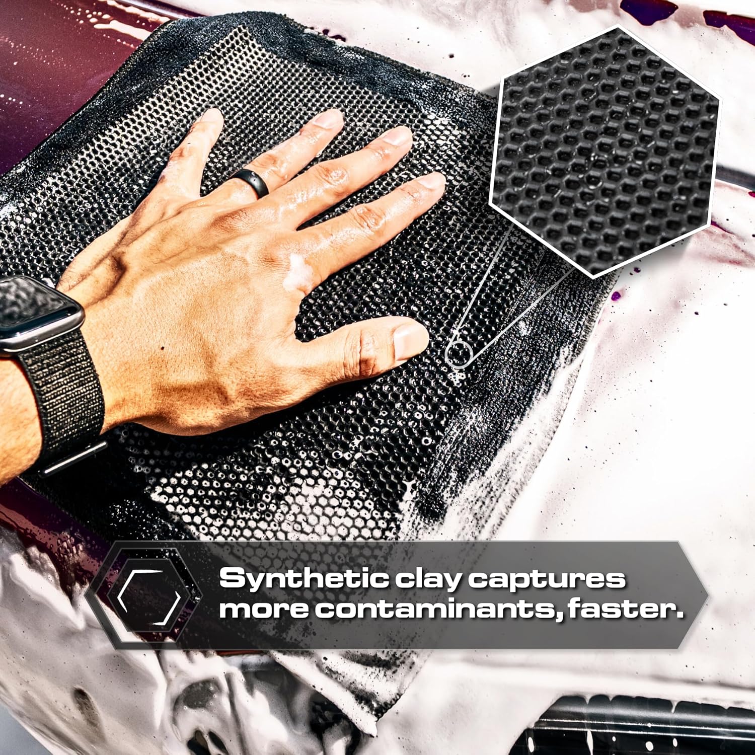 Blackline Synthetic Clay Towel 12"x12" - Clay Bar Alternative, Detailing