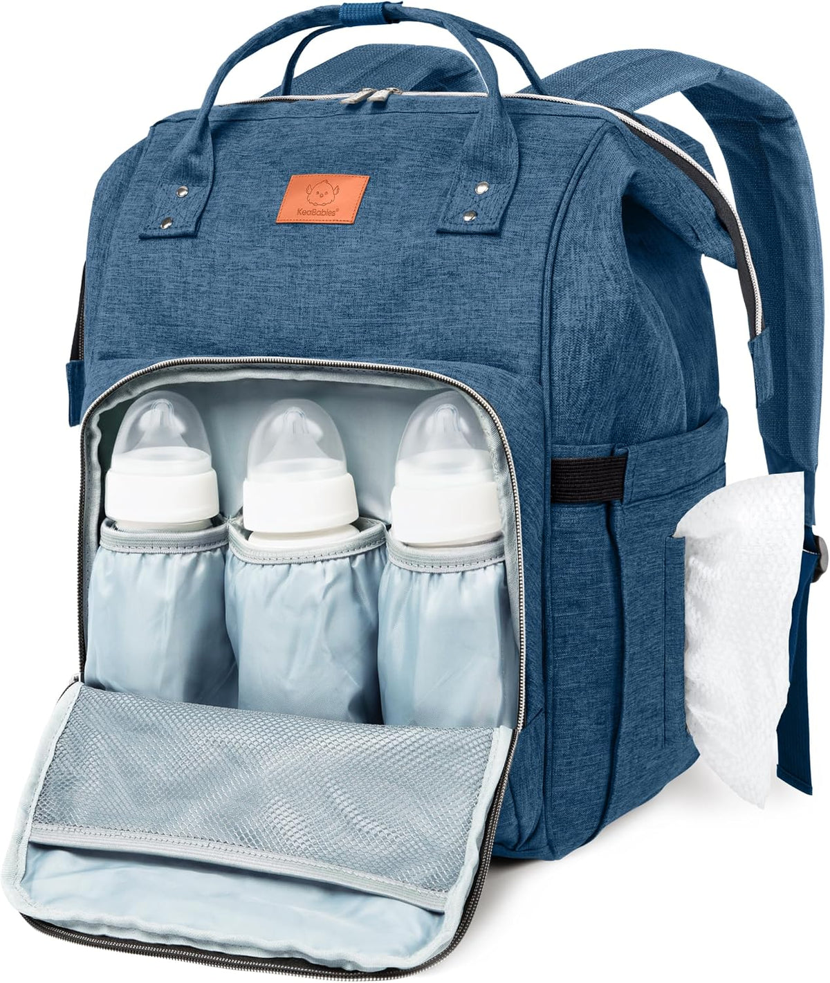 KeaBabies Baby Diaper Bag Backpack, Baby Bag for Boys, Girls (Navy Blue)
