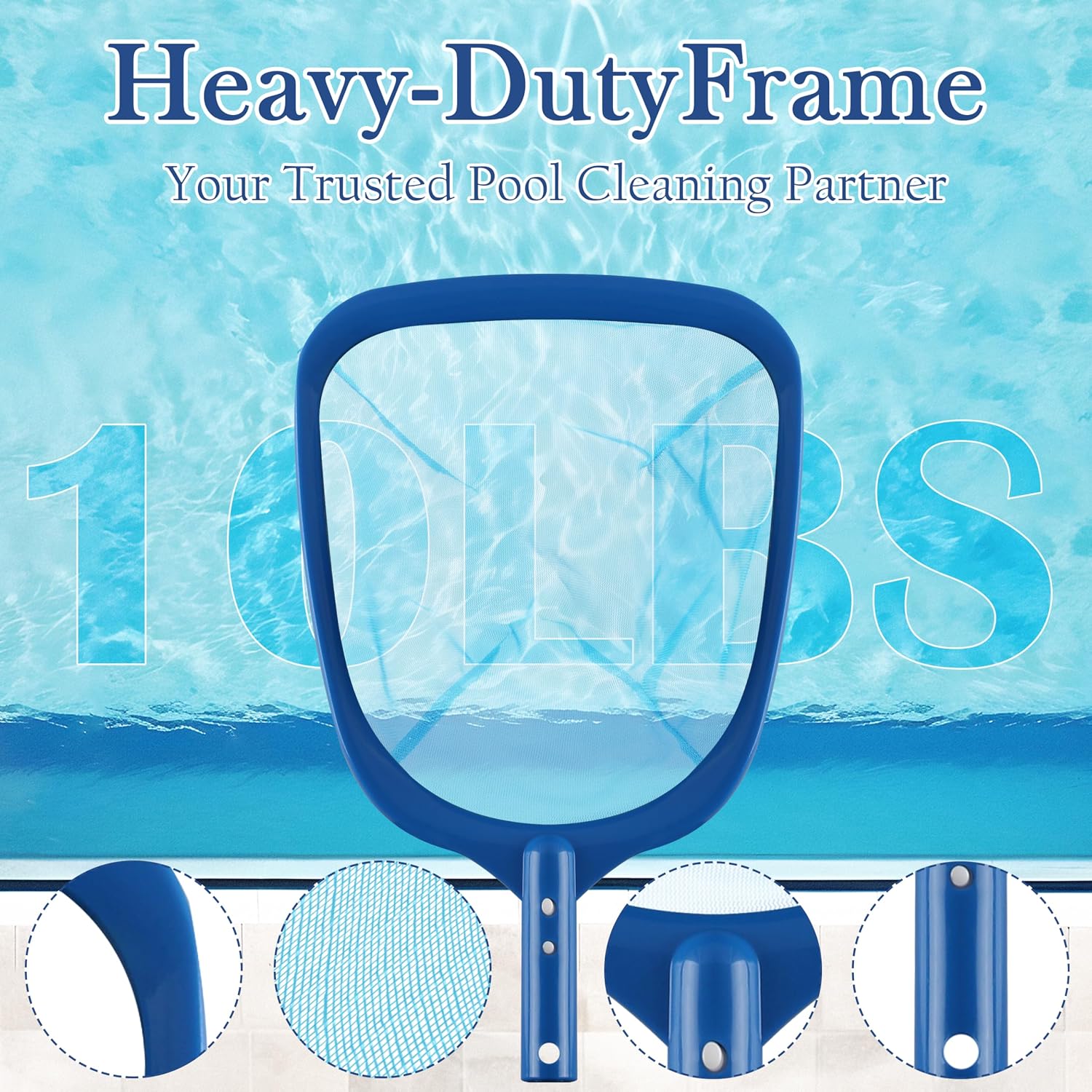 Sunnyglade 16.8x10.5in Swimming Pool Cleaner Supplies Pool Net Skimmer