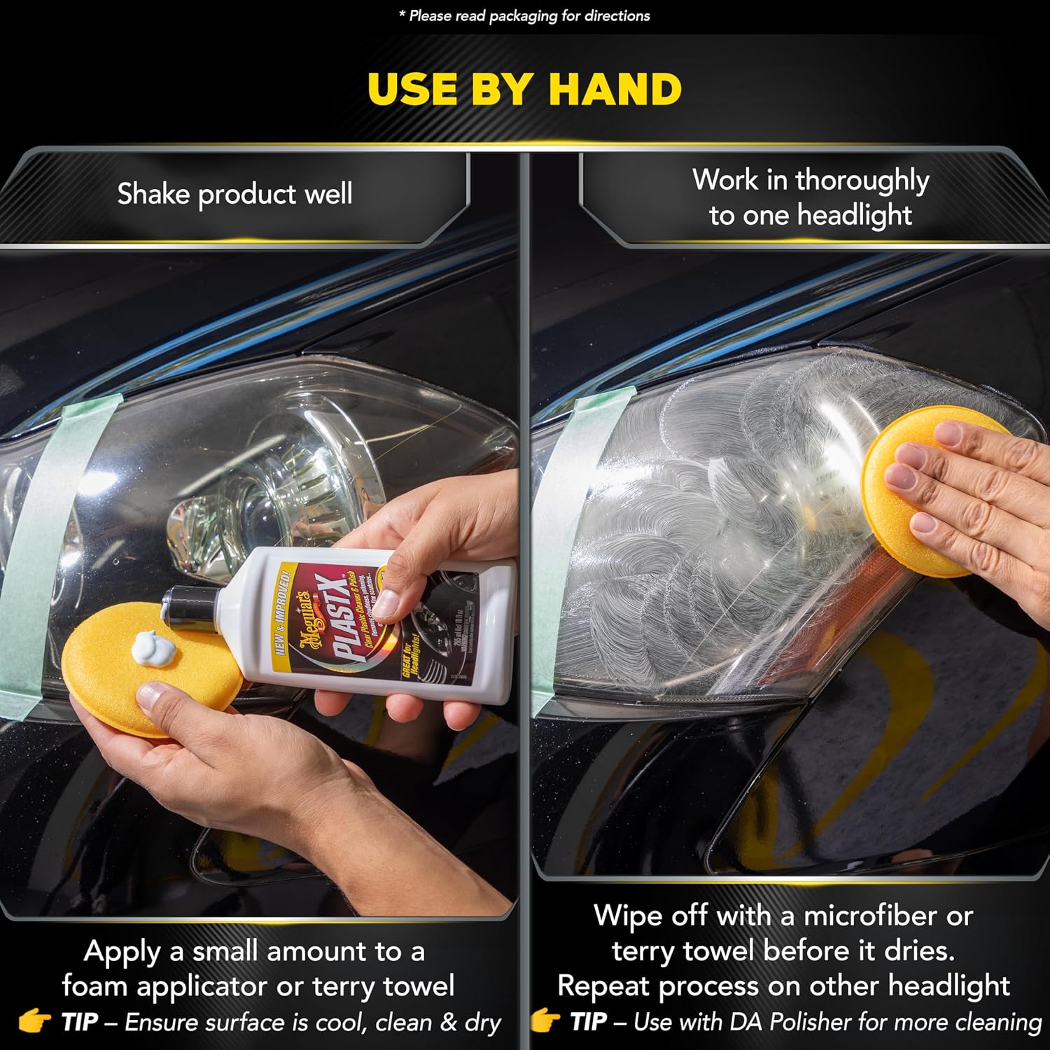 Meguiar's PlastX Clear Plastic Polish Headlight Restoration Polish, 10 Oz