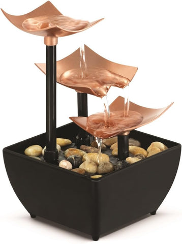 Homedics Tabletop Water Fountain, 3 Tier Indoor Waterfall Fountain