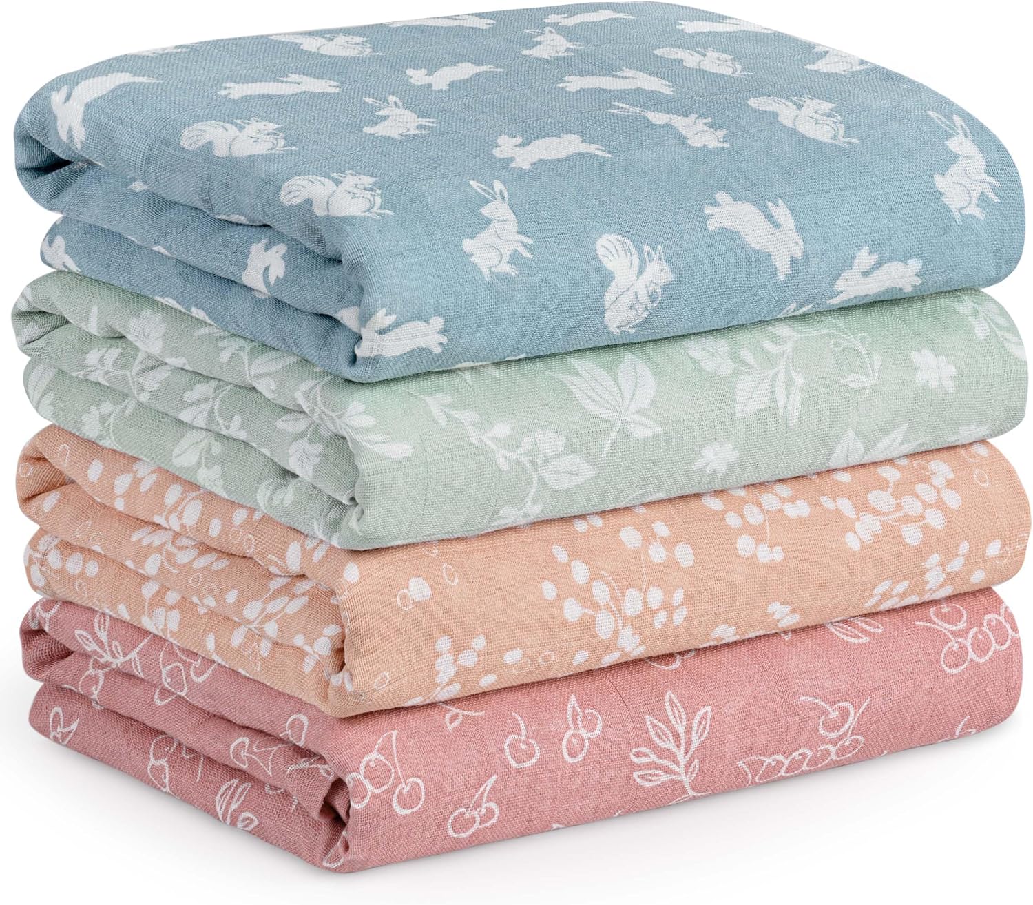 Muslin Swaddle Blankets for Newborn, Cotton Receiving Blanket