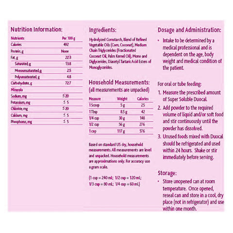Duocal Nutricia High Calorie Super Soluble Powder, 14.1 oz (Case of 1)