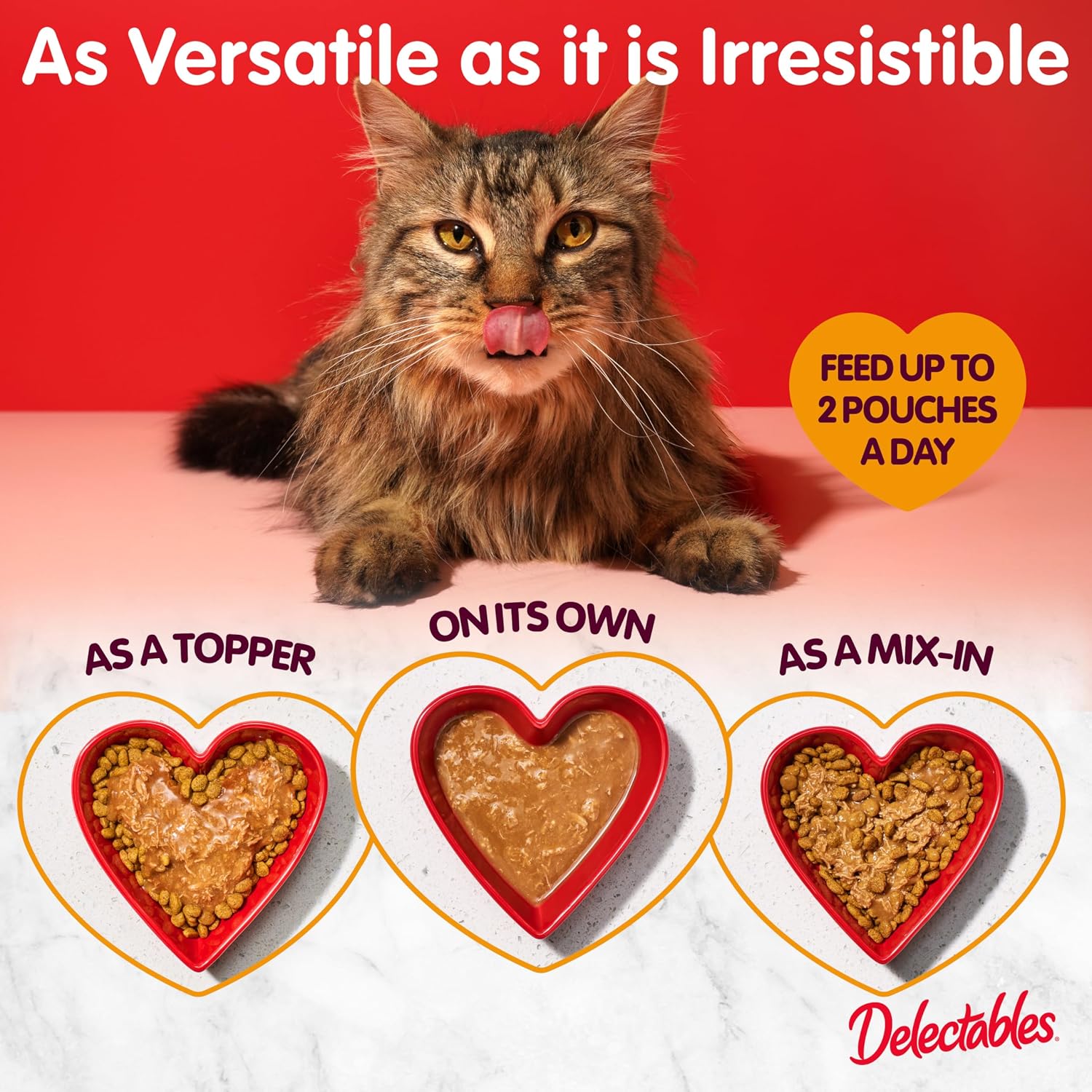 Delectables Lickable Treat Gravy Non-Seafood Wet Cat Treat with Real Chicken, Food Topper, Hydrating, Grain-Free, No Fillers, By-Products, Added Preservatives, 1.4oz Pouch, 12ct