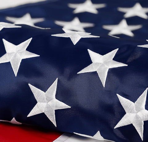 American Flag 2.5x4 ft Pole Sleeve: Long Lasting Heavy Duty Nylon US Flags