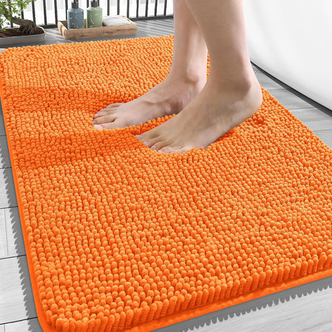 OLANLY Bathroom Rugs 34x21, Extra Soft Absorbent Chenille Bath Rugs