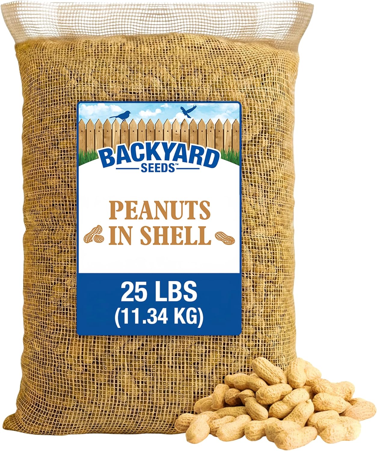 CountryMax 25LB in-Shell Raw Peanuts for Wildlife & Squirrels