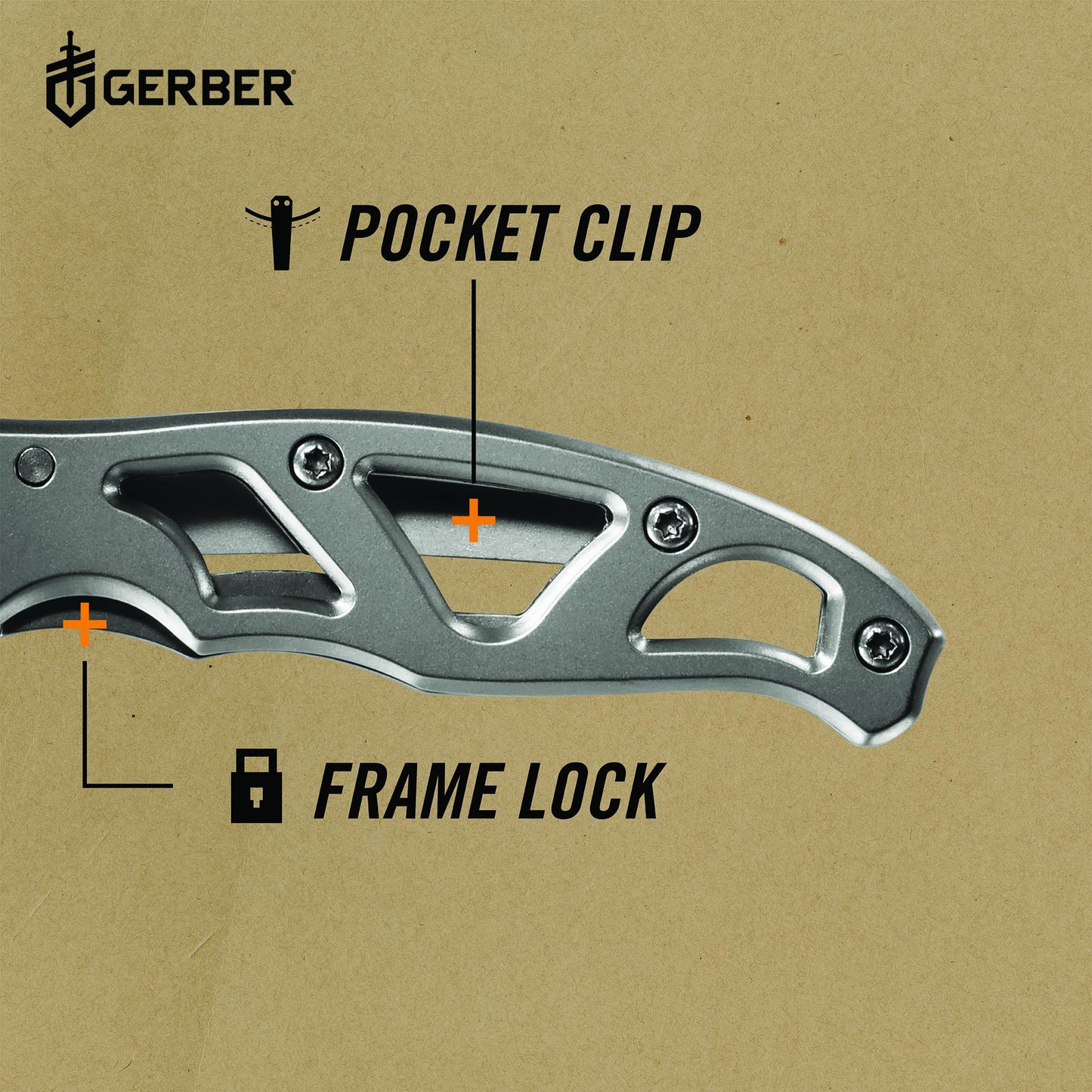 Gerber Gear Paraframe Mini Pocket Knife - 2.2" Plain Edge Blade Length Folding Knife - EDC Gear and Equipment - Stainless Steel