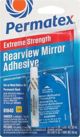Permatex 81840-12PK Extreme Professional Strength Rearview Mirror Adhesive Kit, (Pack of 12)