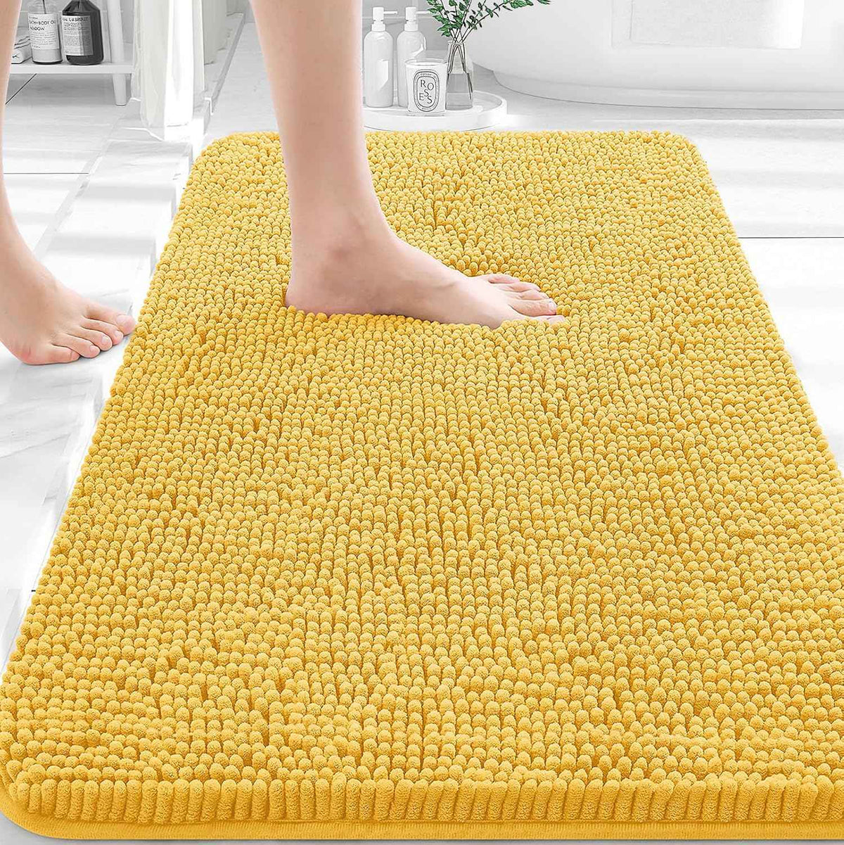 OLANLY Bathroom Rugs 36x24, Extra Soft Absorbent Chenille Bath Rugs
