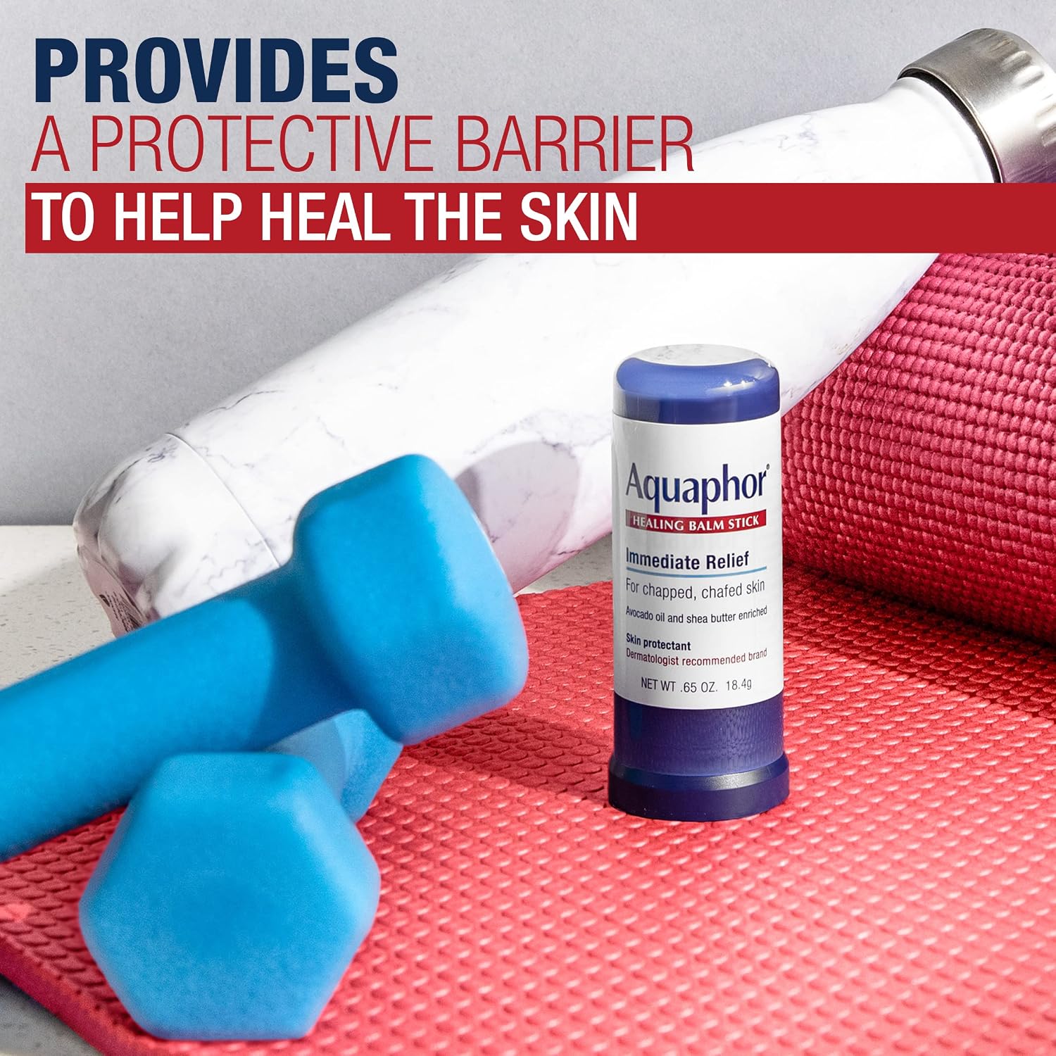 Aquaphor Healing Balm Stick, Skin Protectant, 0.65 OZ