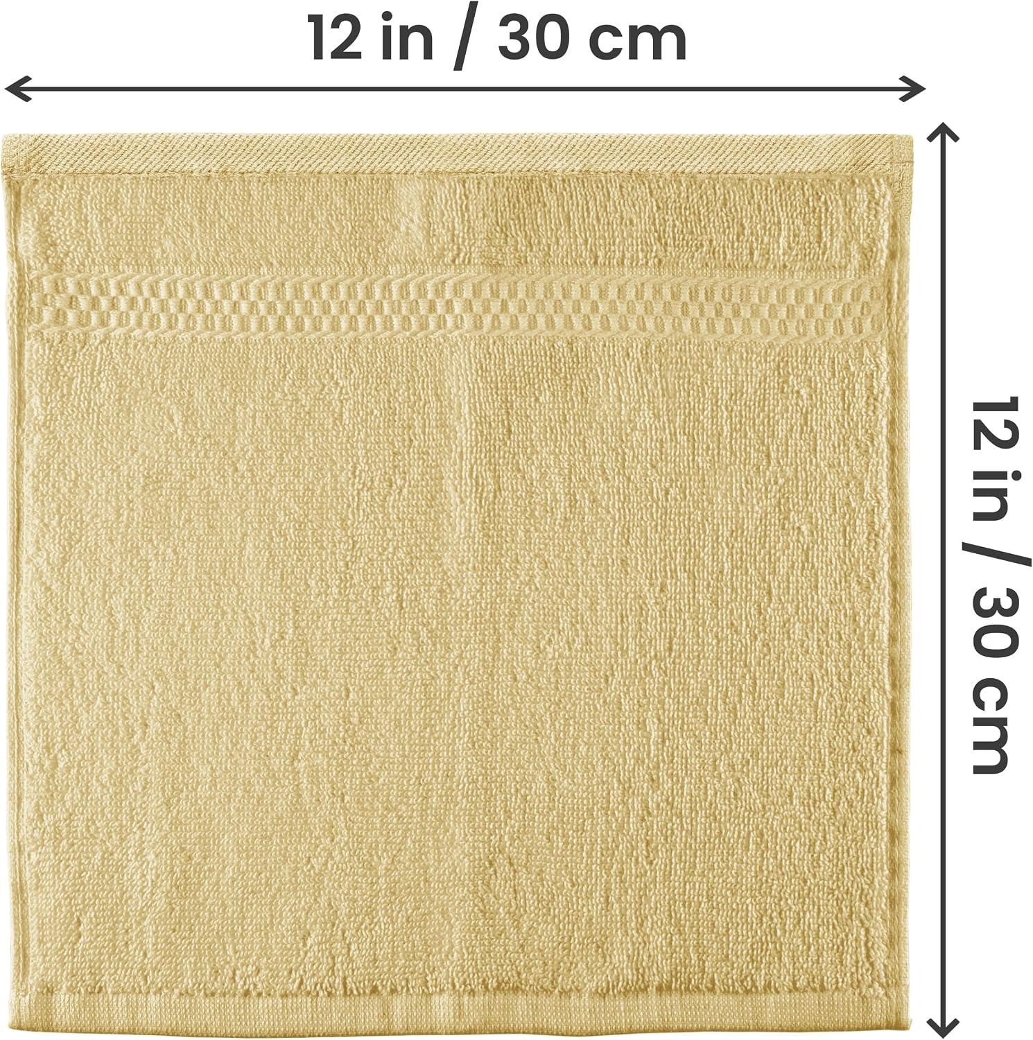 Utopia Towels 12 Pack Premium Wash Cloths, 12x12 in, 100% Cotton, Champagne