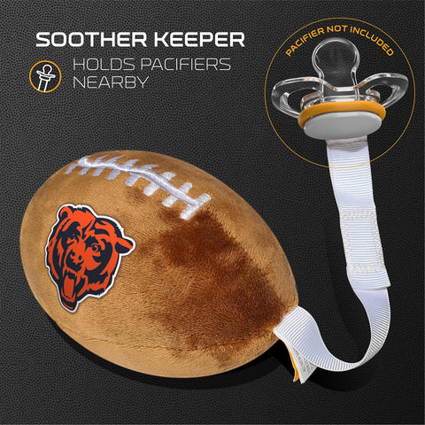 Smilo NFL Plush Football Pacifier Holder - Chicago Bears