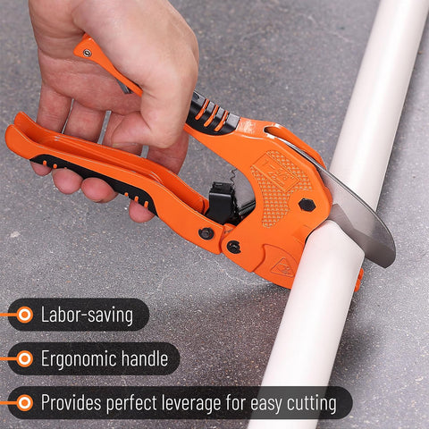 Bates- PVC Pipe Cutter, Cuts up to 1-5/8", Ratchet Pipe Cutter