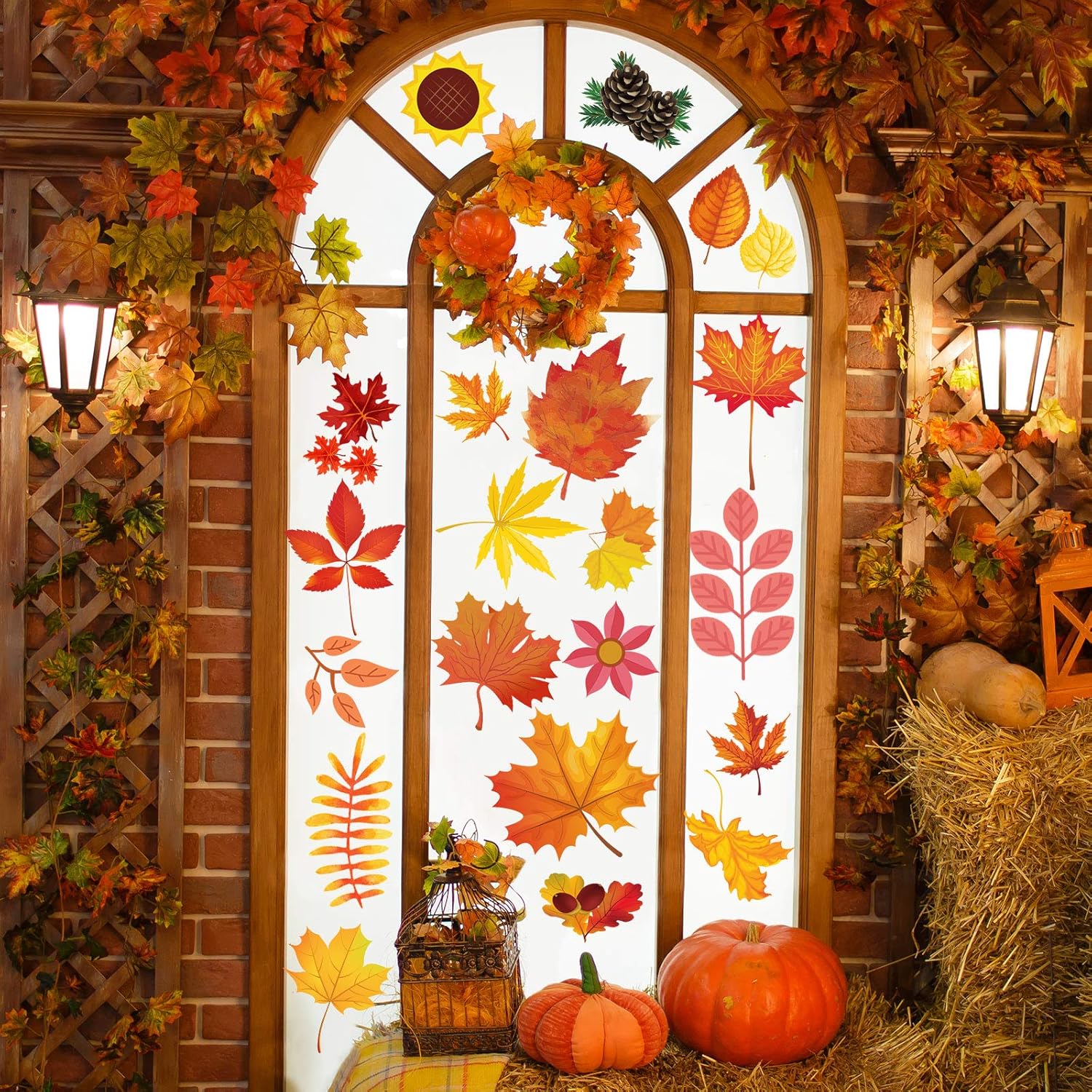Fall Decorations 324 PCS Fall Window Clings Stickers Decorations