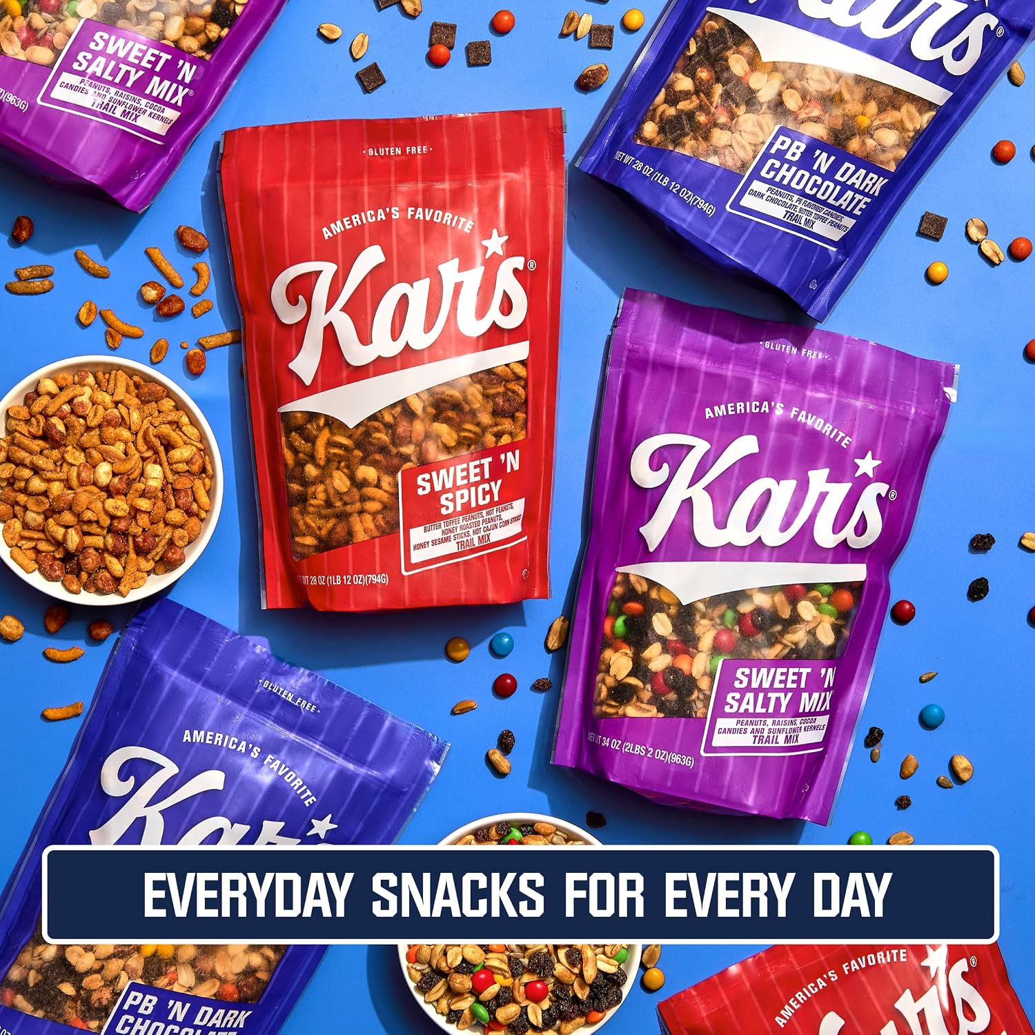 Kar’s Nuts Original Trail Mix, 1.5 oz – Grab & Go Bags, Individual Snack Packs (Pack of 72), Gluten-Free Trail Mix Snack