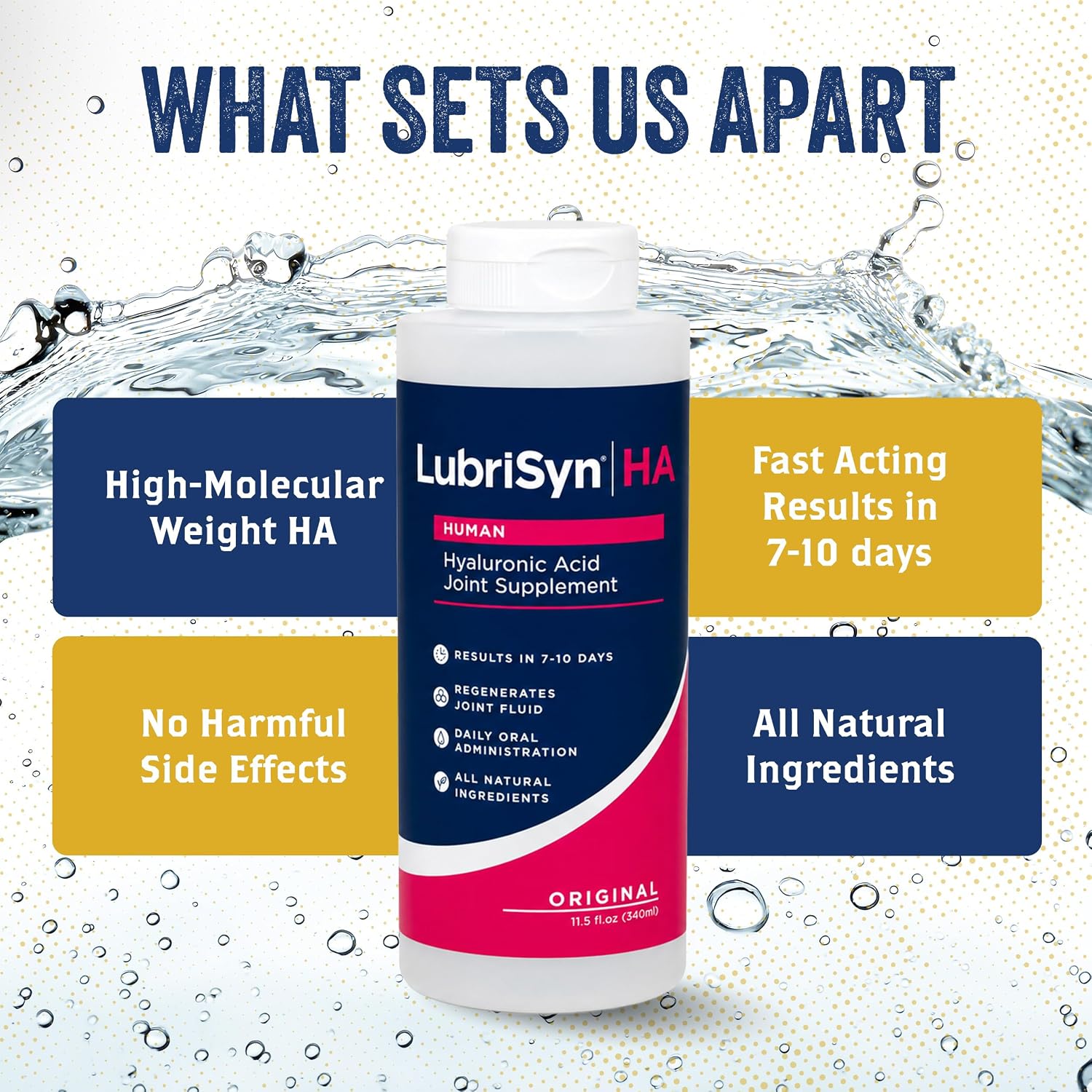 LubriSyn HA Human Liquid Hyaluronic Acid Joint Supplement 3 Pack, 11.5 oz