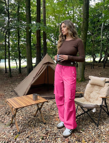 COPYLEAF Womens Cargo Pants Parachute Hiking Pants Baggy Y2k Clothes