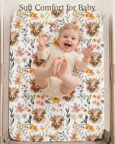 Pack N Play Sheets 2 Pack, 27"x39" Fitted Mini Crib Sheets Baby Boys Girls