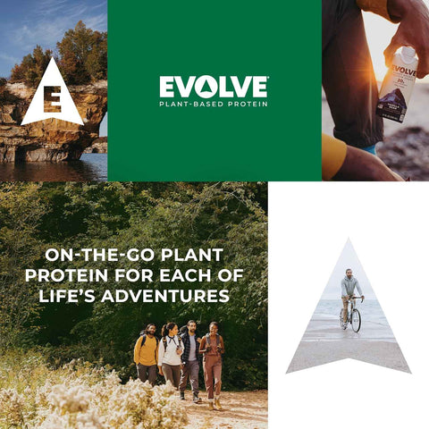 Evolve Plant Based Protein Shake, Double Chocolate, 20g Vegan Protein, Dairy Free, No Artificial Sweeteners, Non-GMO, 10g Fiber, 11 Fl Oz (Pack of 12) - (Formula May Vary)