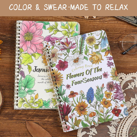 Women's Coloring Book 30 Pages Plant Pattern Coloring Books for Adults to Relax and Relieve Anxiety, Gift for Mother's Day, Birthdays, Christmas, Anniversaries