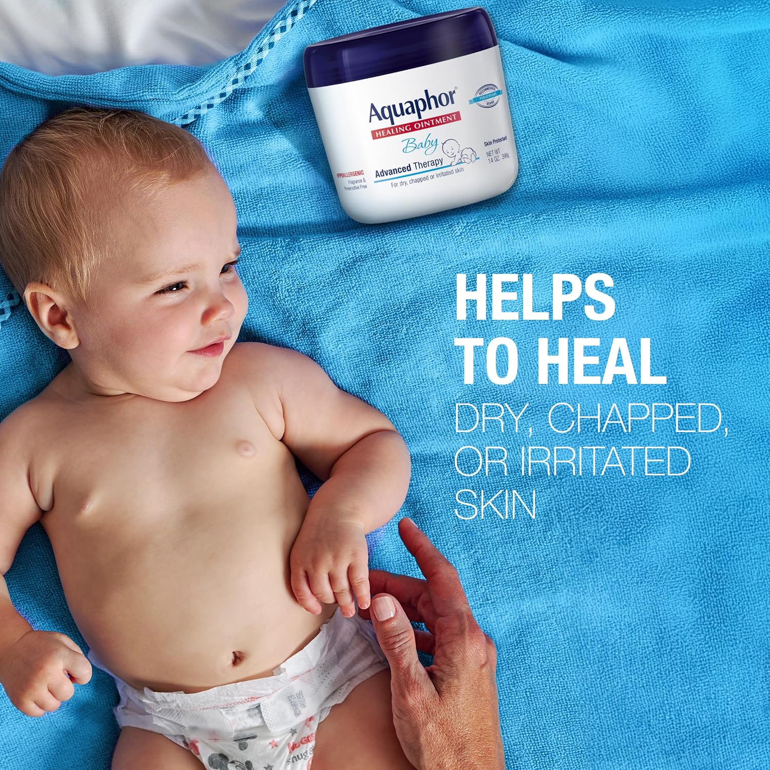 Aquaphor Baby Healing Ointment for Diaper Rash and More, 14 OZ