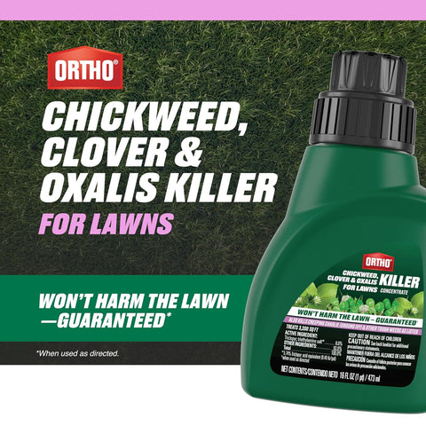 Ortho Chickweed, Clover & Oxalis Killer for Lawns Concentrate, 16 fl. oz.