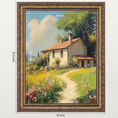 eletecpro 8.5x11 Vintage Picture Frame, Glass Cover, Bronze Gold, 2-Pack