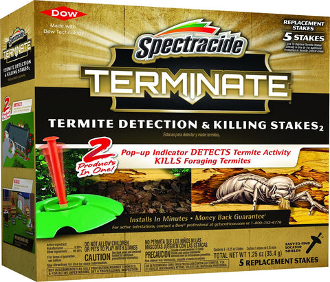 Spectracide Terminate Termite Detection & Killing Replacement Stakes, 8 Pk