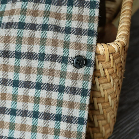 Dubinik® 6 oz Flannel Shirt for Men Cotton Casual Long Sleeve Button Down