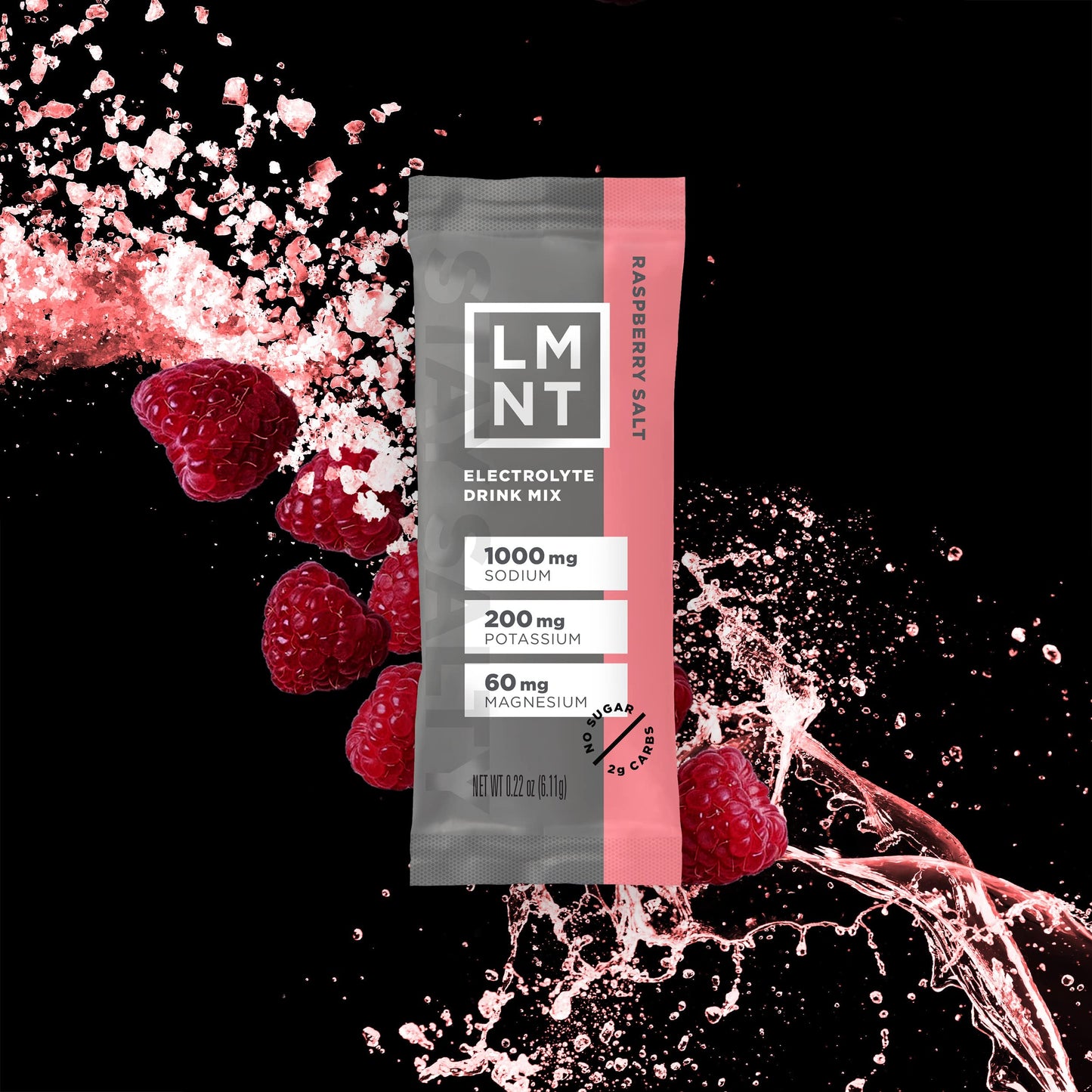 LMNT Zero Sugar Electrolytes - Raspberry Salt | Drink Mix | 30 Count